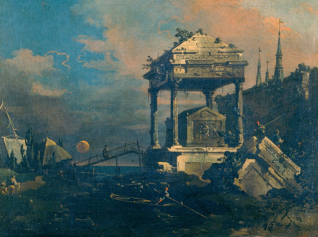 Capriccio s hrobkou od Giovanni Antonio Canal