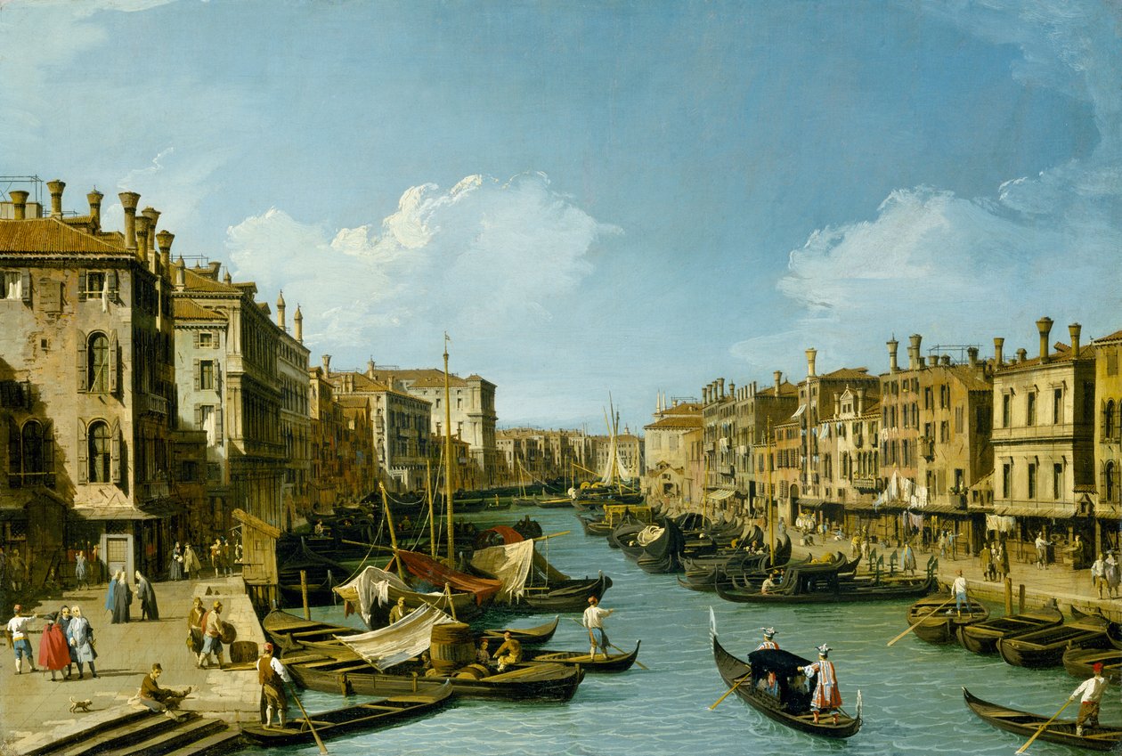 Canal Grande poblíž mostu Rialto, Benátky, c.1730 od Giovanni Antonio Canal