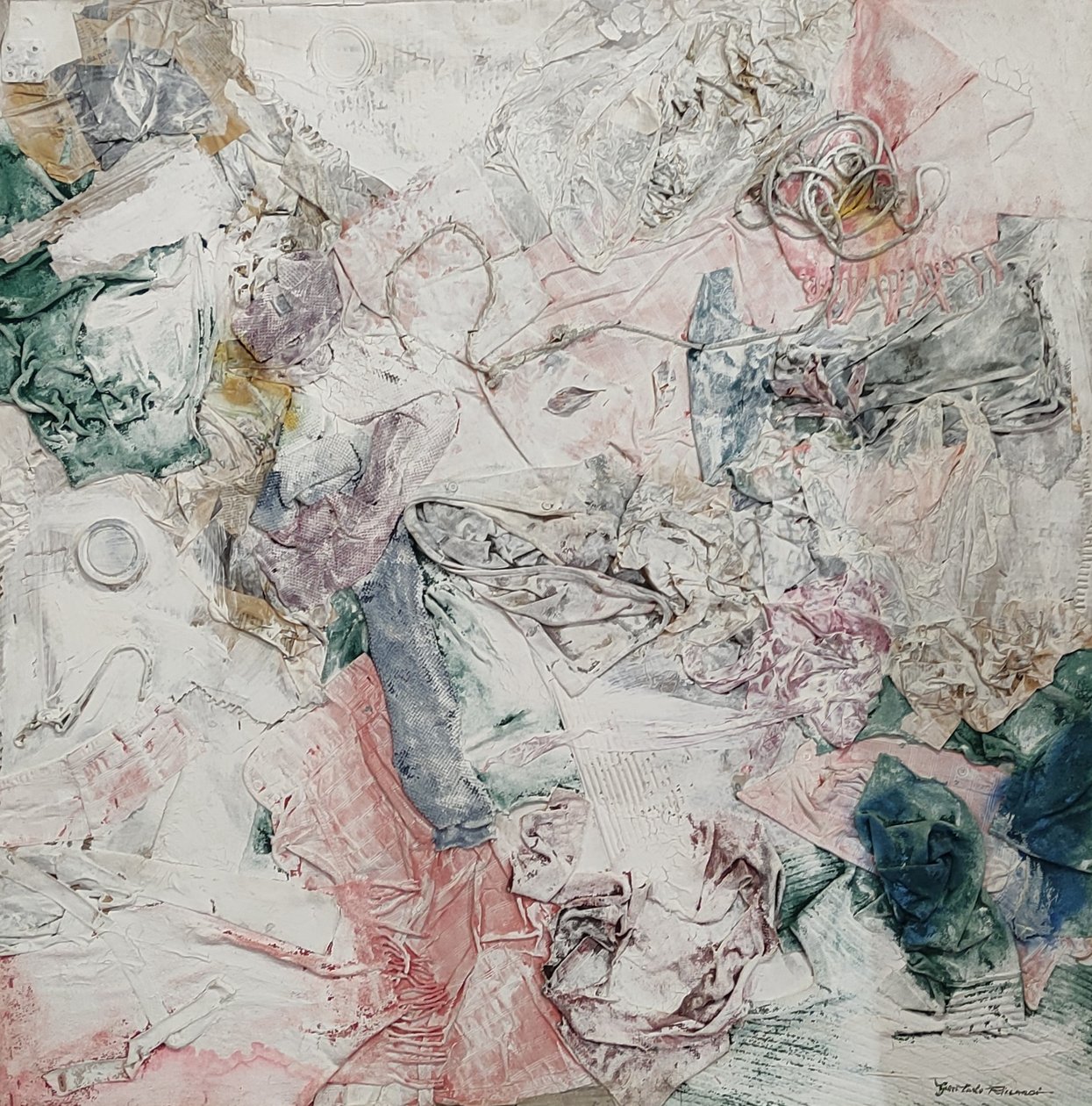 G. C. Riccardi, Composizione n.1, 1998, Gemischte Technik, 125x125, Arpino, Stiftung Umberto Mastroianni, Itálie. od Gian Carlo Riccardi