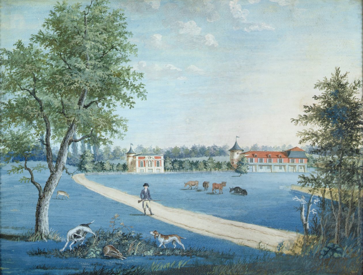 Lov v Parc du Raincy, kolem 1754-93 od 1717 1806 Carmontelle