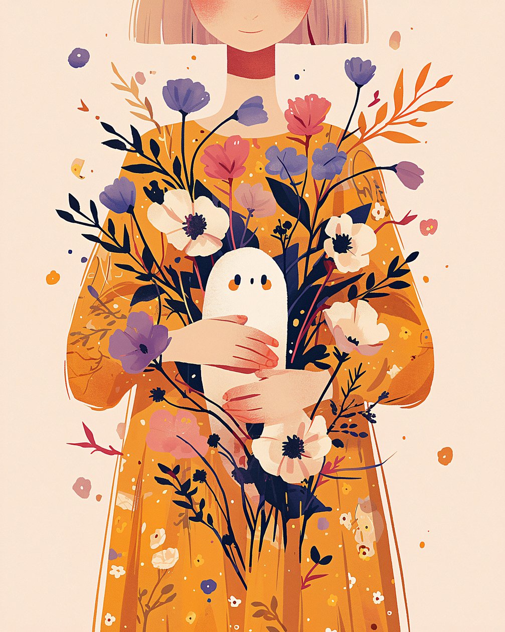 Stylová interiérová květinová výzdoba stěn s minimalistickými výtisky Flowers Art od F. Abderrahim