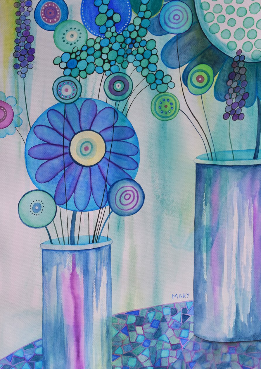 Moderní květiny od Marys Watercolors