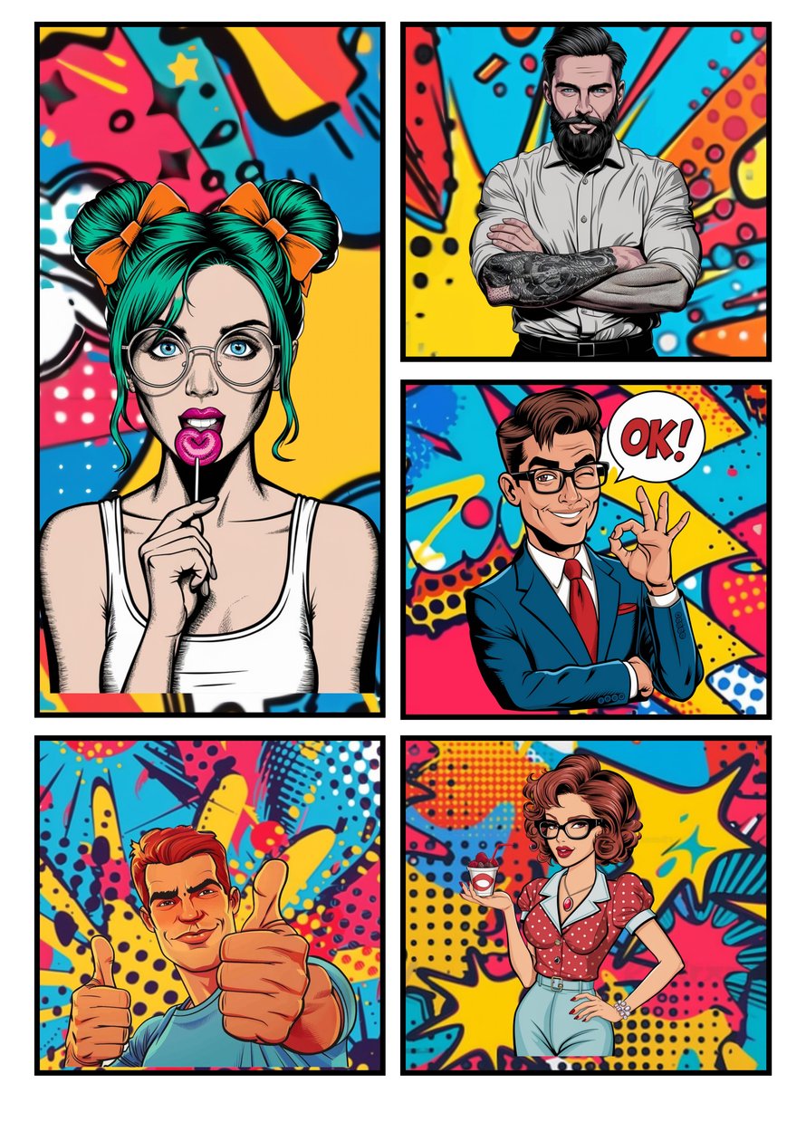 Komiks Popart "OK" od Mario Witt
