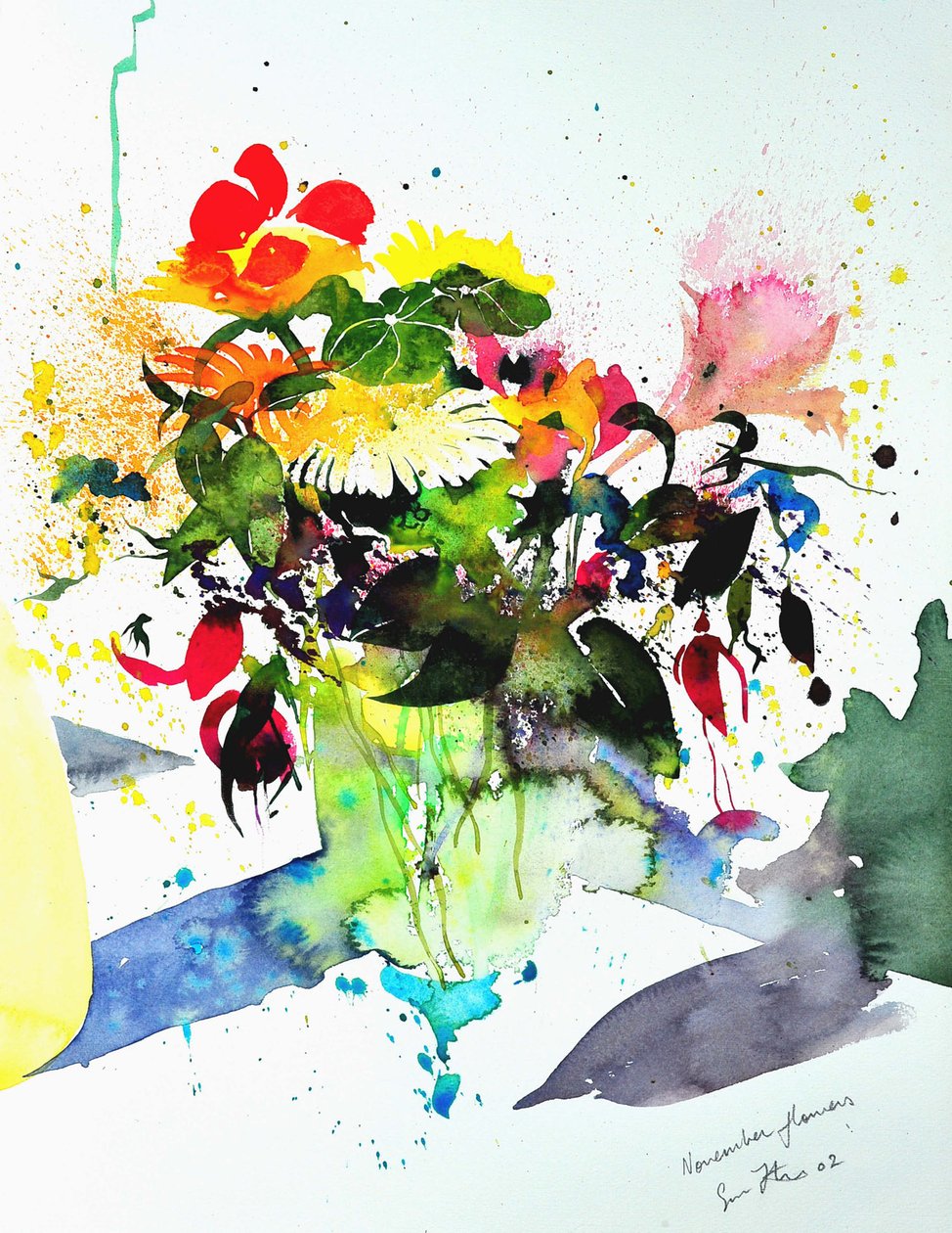 November Flowers 56 x36 2002 od Simon Fletcher