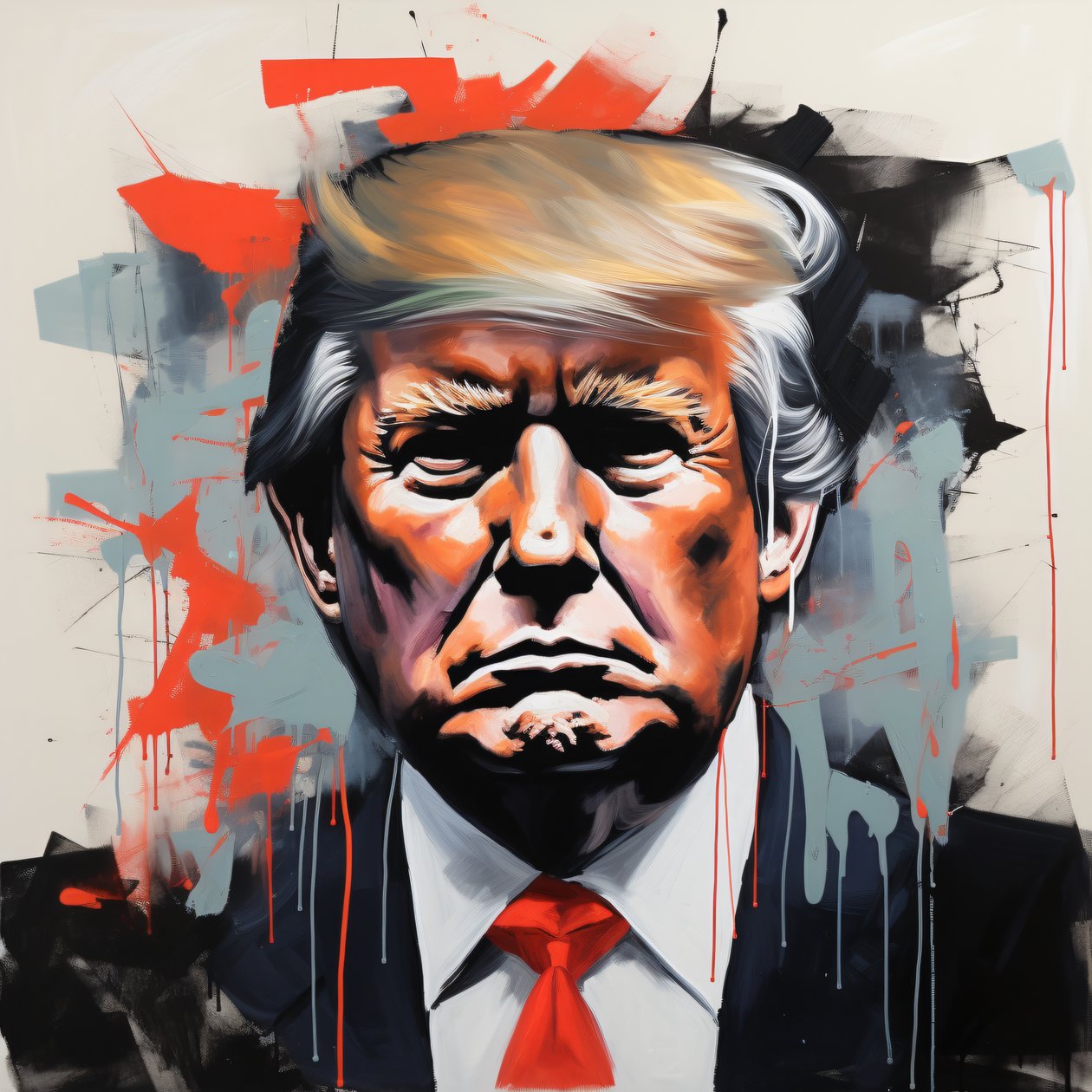 Tisk na plátno z Donalda Trumpa, zarámovaný nástěnný dekor od F. Abderrahim