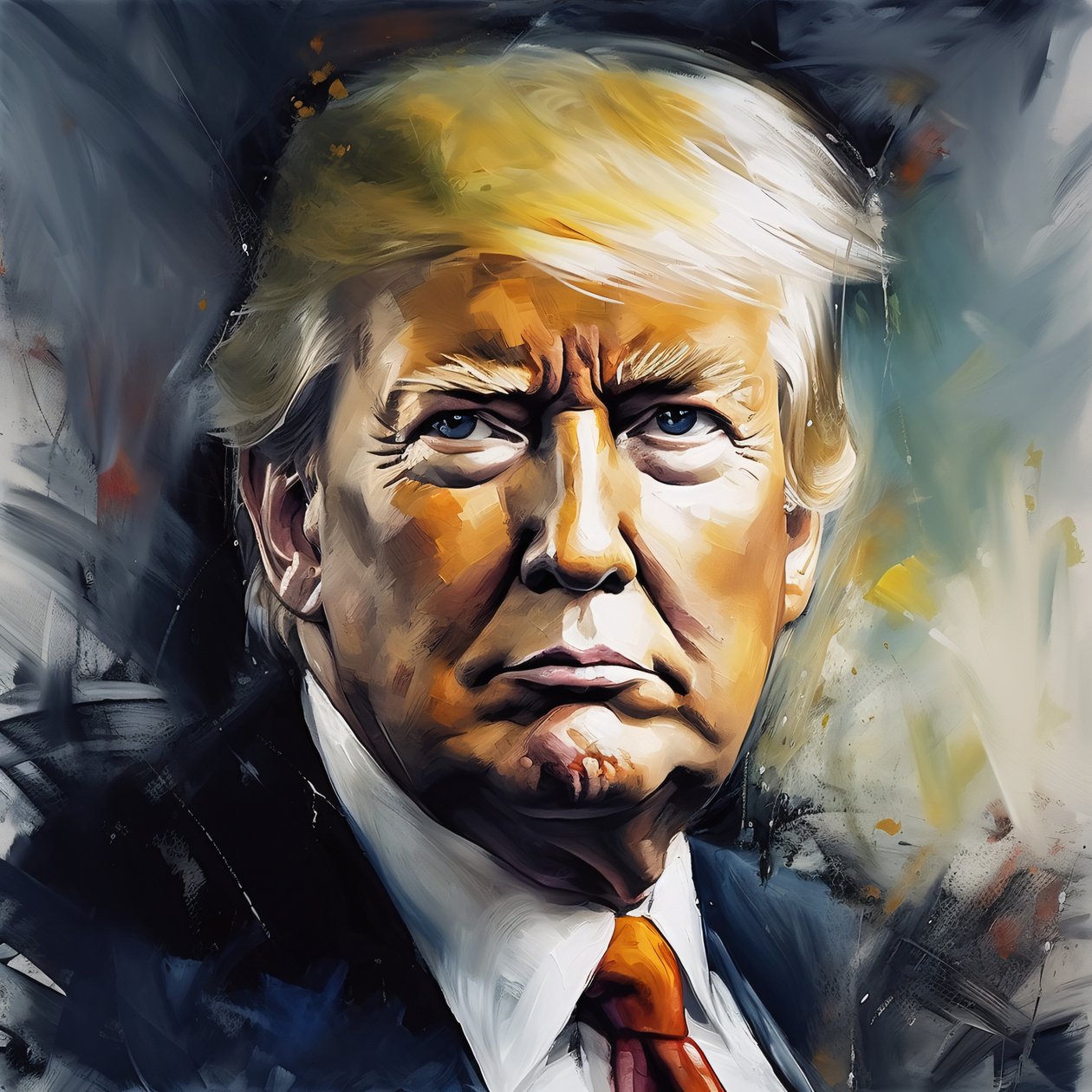 Donald Trump malba, velký plakát umění výtisky, zeď Home Decor od F. Abderrahim
