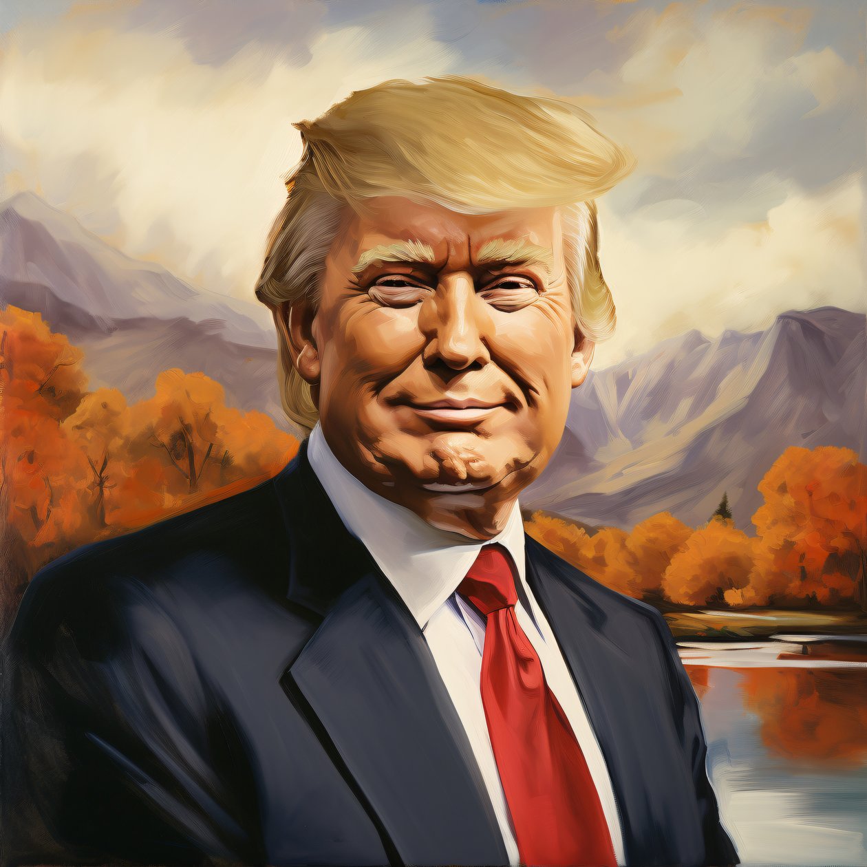 Donald Trump malba, Portréty prezidenta, Nástěnné umění dekorace a plátno výtisky od F. Abderrahim