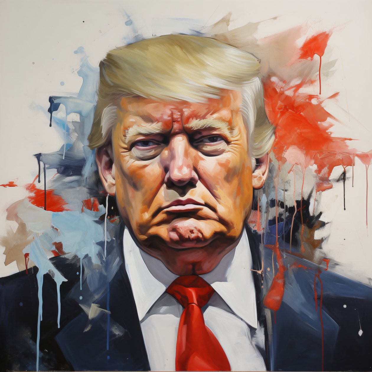 Donald Trump Pop Art plátno tisk, zarámované dřevo, moderní plátno Wall art od F. Abderrahim