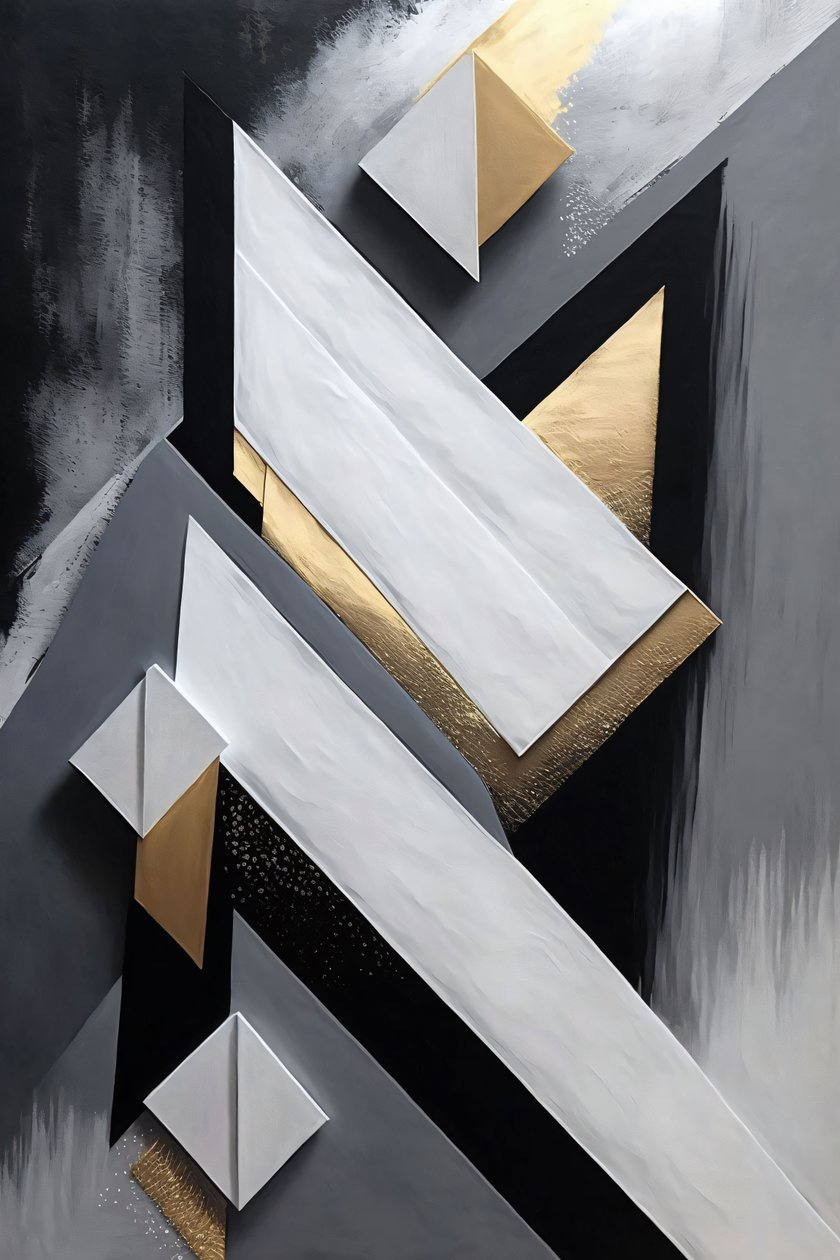 Vertikální plátno, olej abstraktní malba Moderní stěna Home Decor výtisky od F. Abderrahim