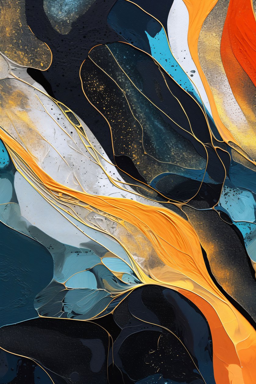 Premium Photo Abstract blue liquid watercolor, nástěnná dekorace do obývacího pokoje od F. Abderrahim