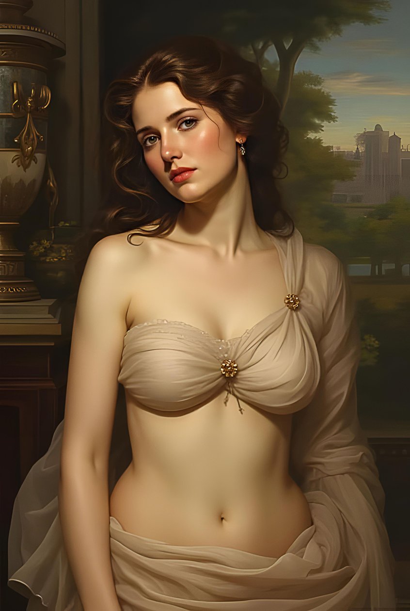 Celé tělo krásné profil ženy v lásce, Fantasy, surrealismus malba, nástěnné dekorace výtisky od F. Abderrahim
