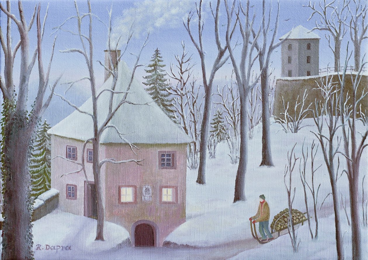 Mönchsberg Gasse 13 v zimě od Regine Dapra