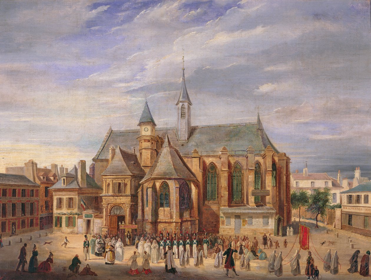 Pouť do Notre-Dame de Boulogne, 1840 od A. Duchaine