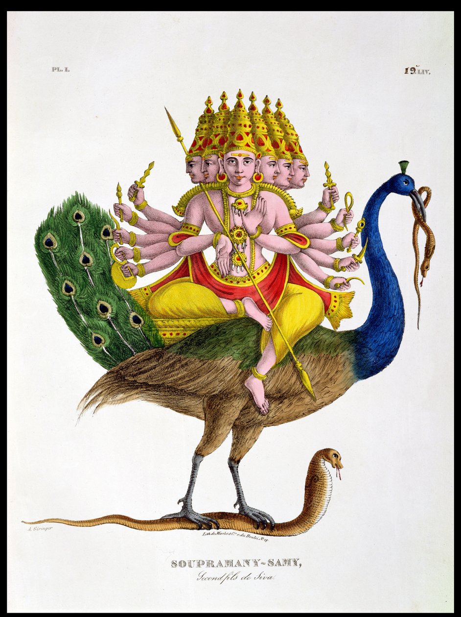 Skanda, rytina Marlet od A. Geringer