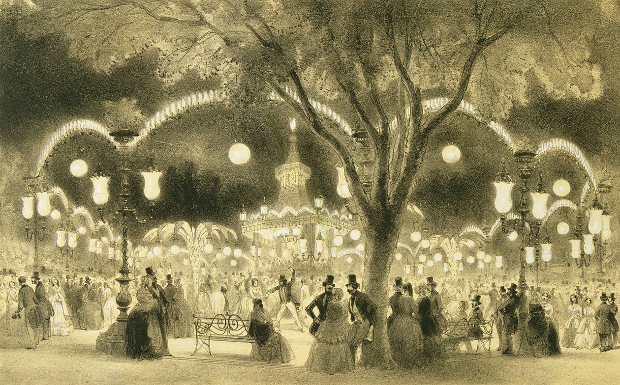 The Mabile Ball, The Champs Elysees, publikoval Auguste Bry od A Provost