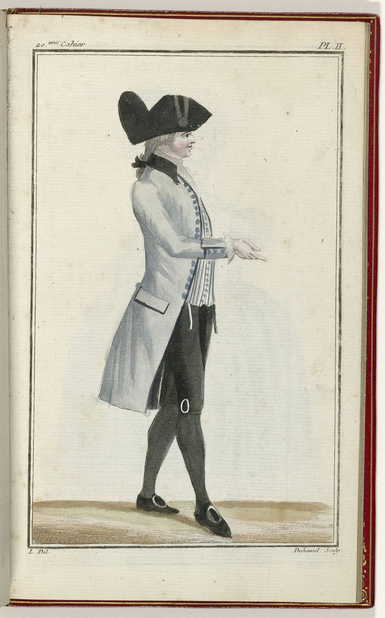 Cabinet des Modes nebo Les Modes Nouvelles, 1. září 1786, pl. II od A.B. Duhamel