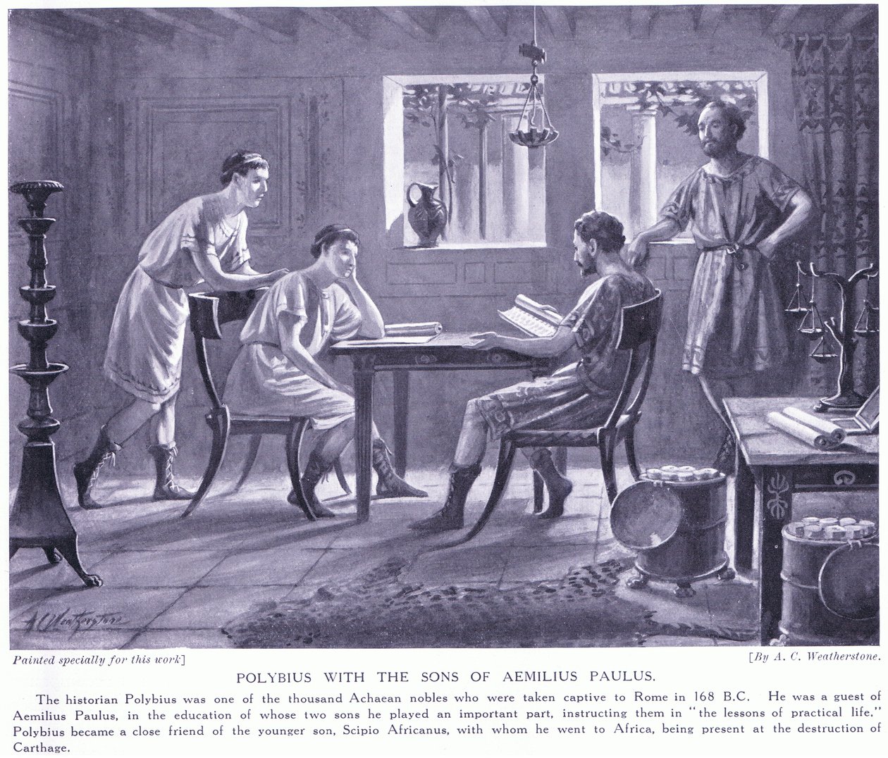 Polybius se syny Aemilia Paula od A.C. Weatherstone