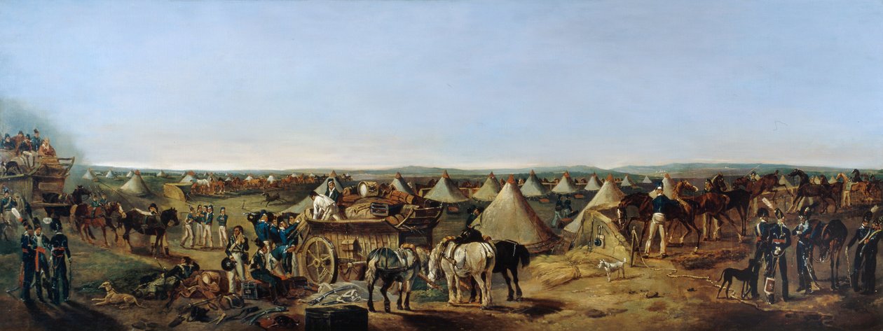 10. pluk dragounů přijíždějící do tábora, Brighton, kolem roku 1803 od A.E. Eglington