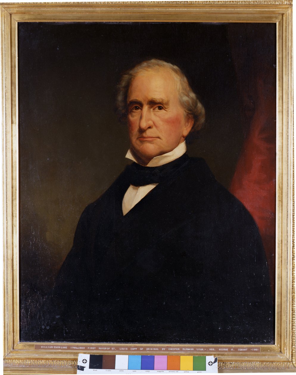 Portrét Williama Carra Laneho (1789-1863), prvního starosty St. Louis a druhého guvernéra Nového Mexika od A.J. Conant