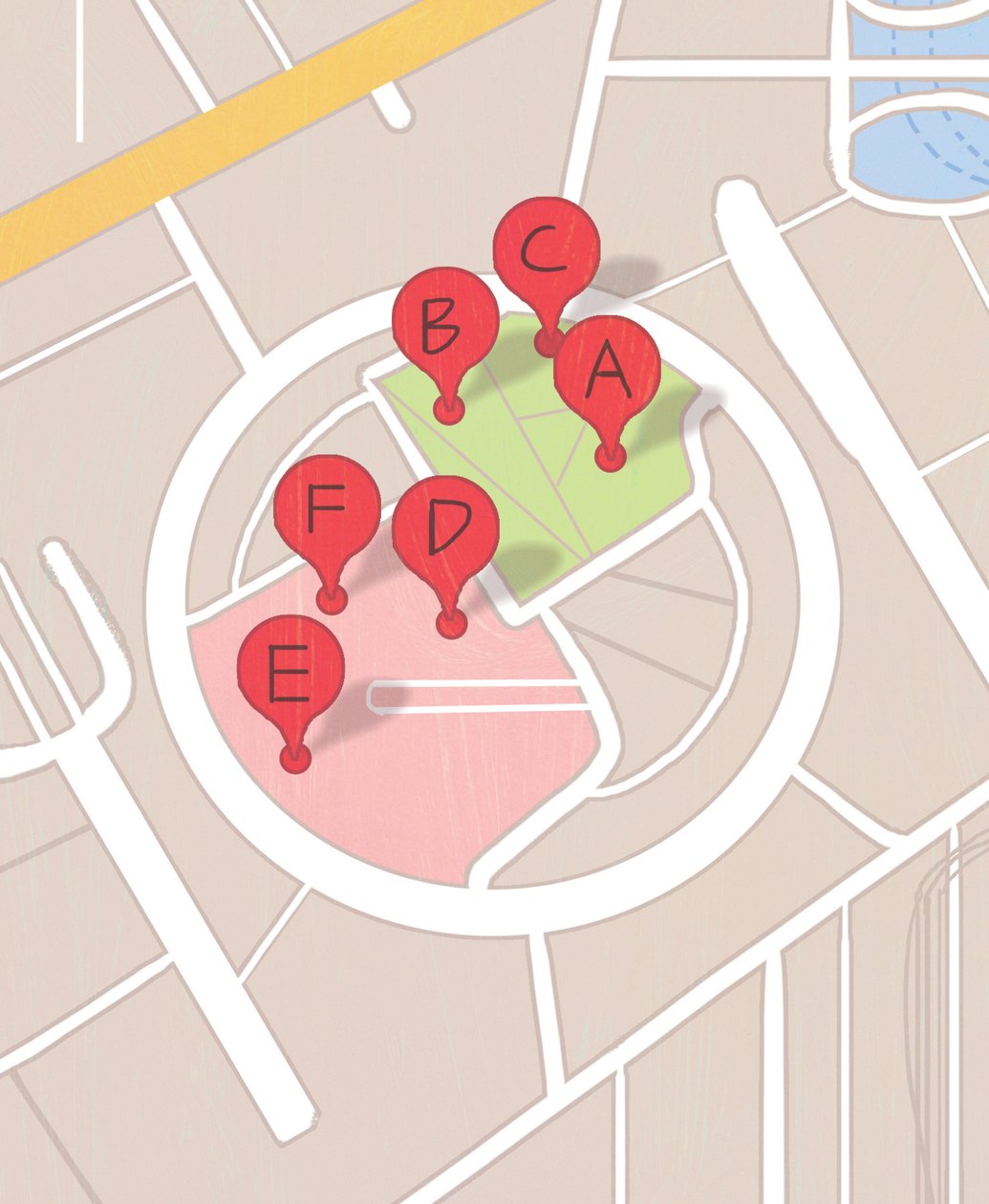 Mapa restaurací, 2014 od A.Richard Allen