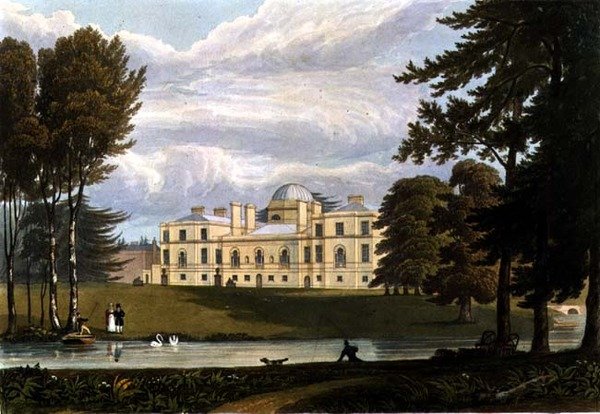 Chiswick House, vyryl Robert Havell (1769-1832) a syn od A.V. Copley (after) Fielding