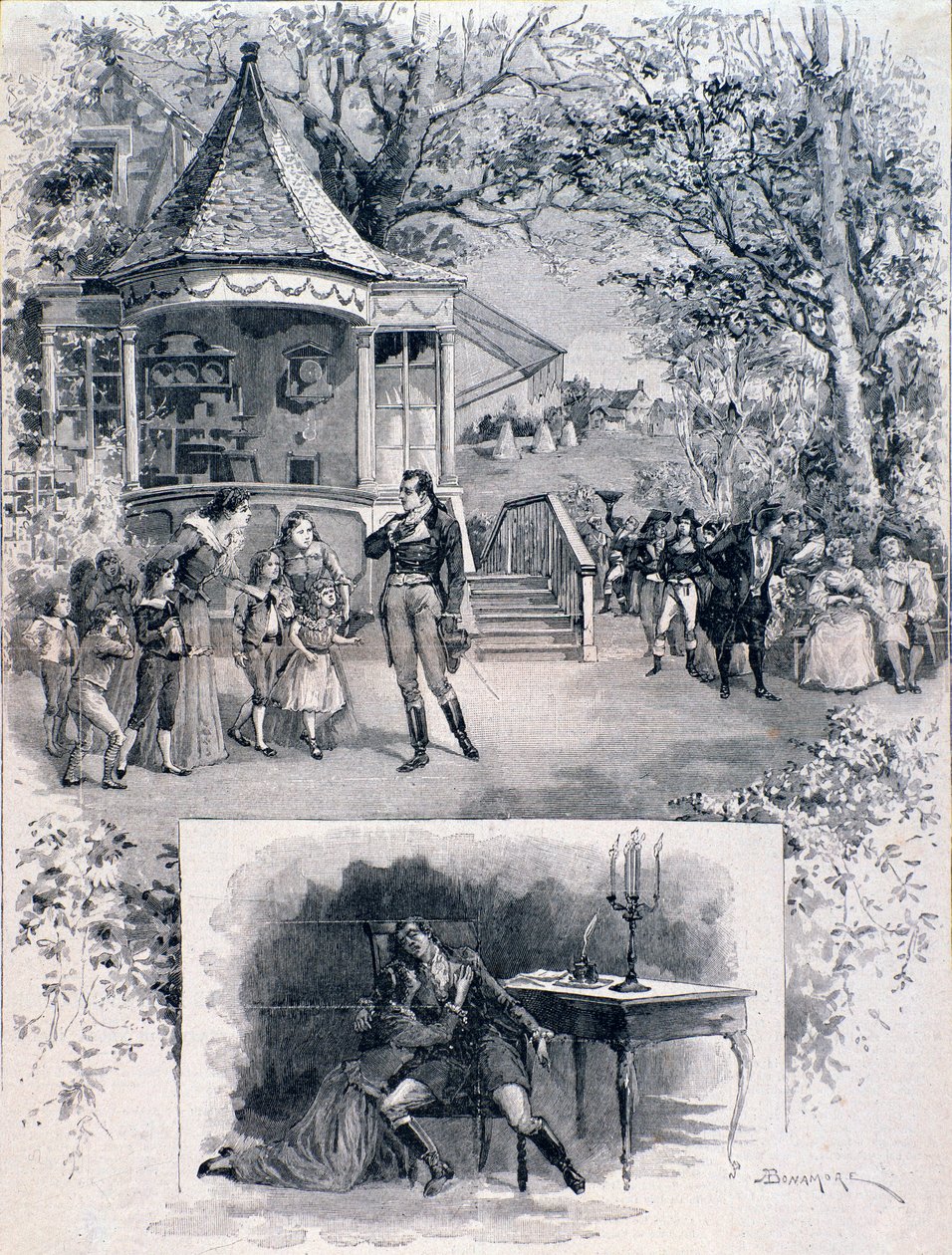 Scéna opery Werther po reprezentaci na mezinárodním teatro lirico v Miláně od A. (after) Bonamore