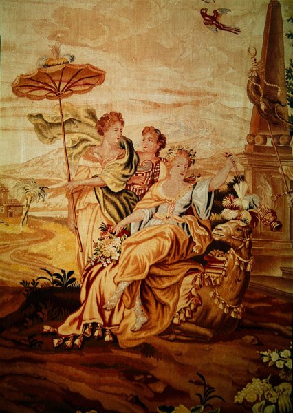 Asie, z tapiserie Čtyři světové strany, detail skupiny postav uprostřed u velblouda (detail 194760) od A. Baertams