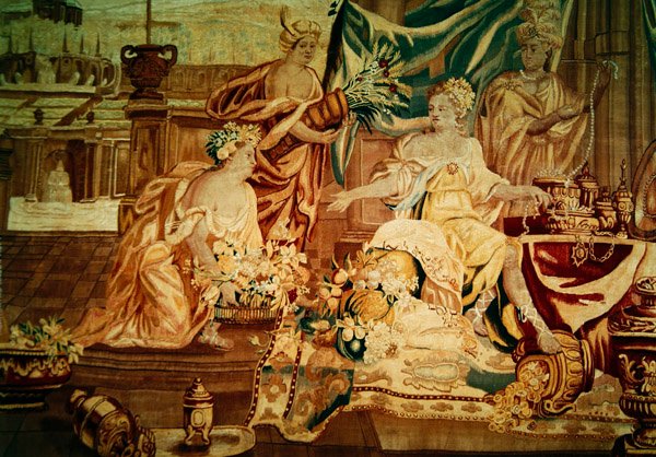 Asie, z tapiserie Čtyři světové strany, detail postav, první polovina 18. století (detail 194760) od A. Baertams