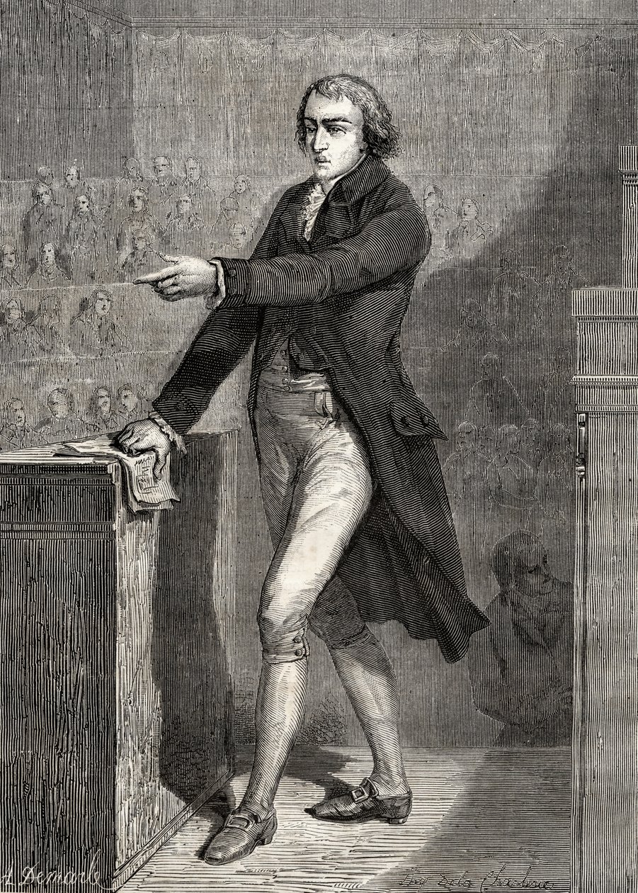 Jean-Baptiste Louvet de Couvrai, vyrytý H. de la Charlerie, z „Histoire de la Revolution Francaise“ od Louise Blanca (1811-82) od A. Demarle