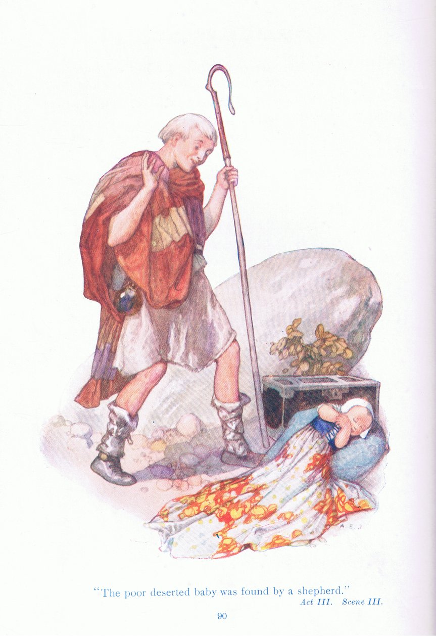 Ubohé opuštěné miminko našel pastýř (Zimní pohádka) z Pohádek ze Shakespearovy hospody. od Ward Lock & Co Ltd od A. Jackson