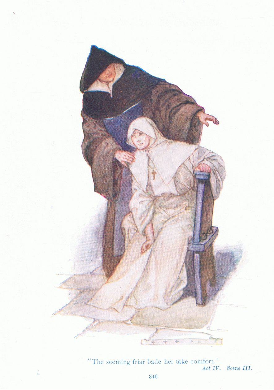 Zdánlivý mnich ji vyzval, aby se utěšila (Measure for Measure) z Příběhů ze Shakespearovy hospody. od Ward Lock & Co Ltd od A. Jackson