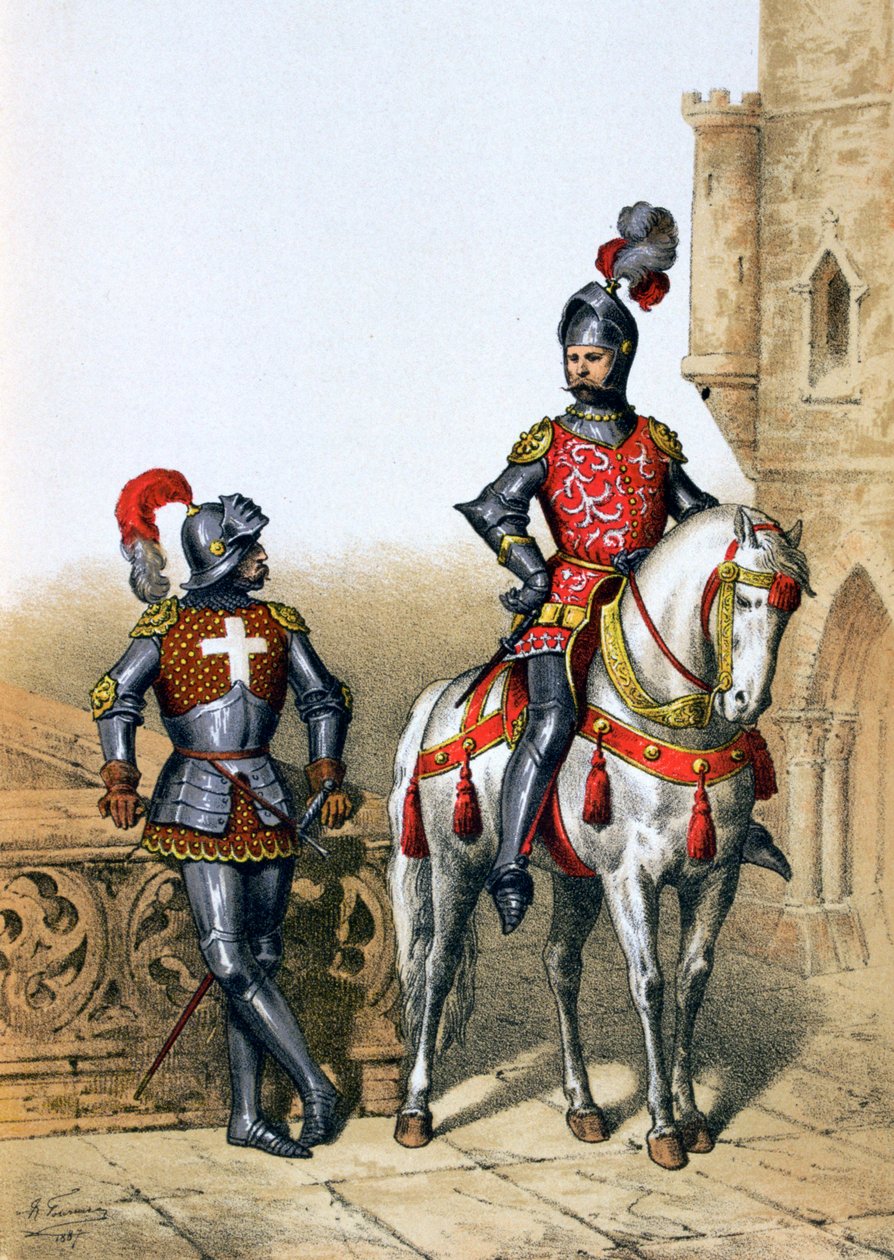 Kapitán lukostřelců v Paříži a kavalír, 15. století, 1887 od A. Lemercier