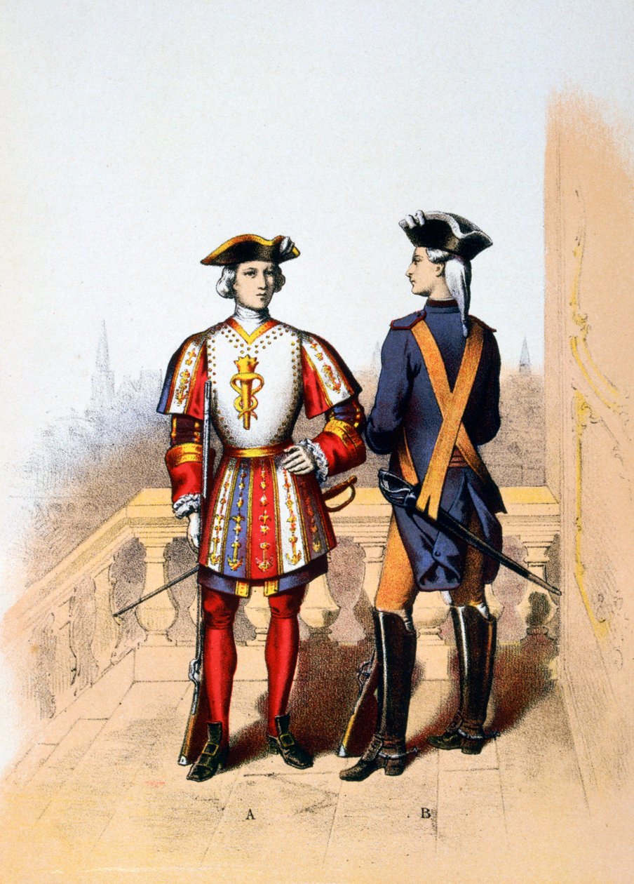 Královská stráž krále a kavalíra, 18. století 1887 od A. Lemercier