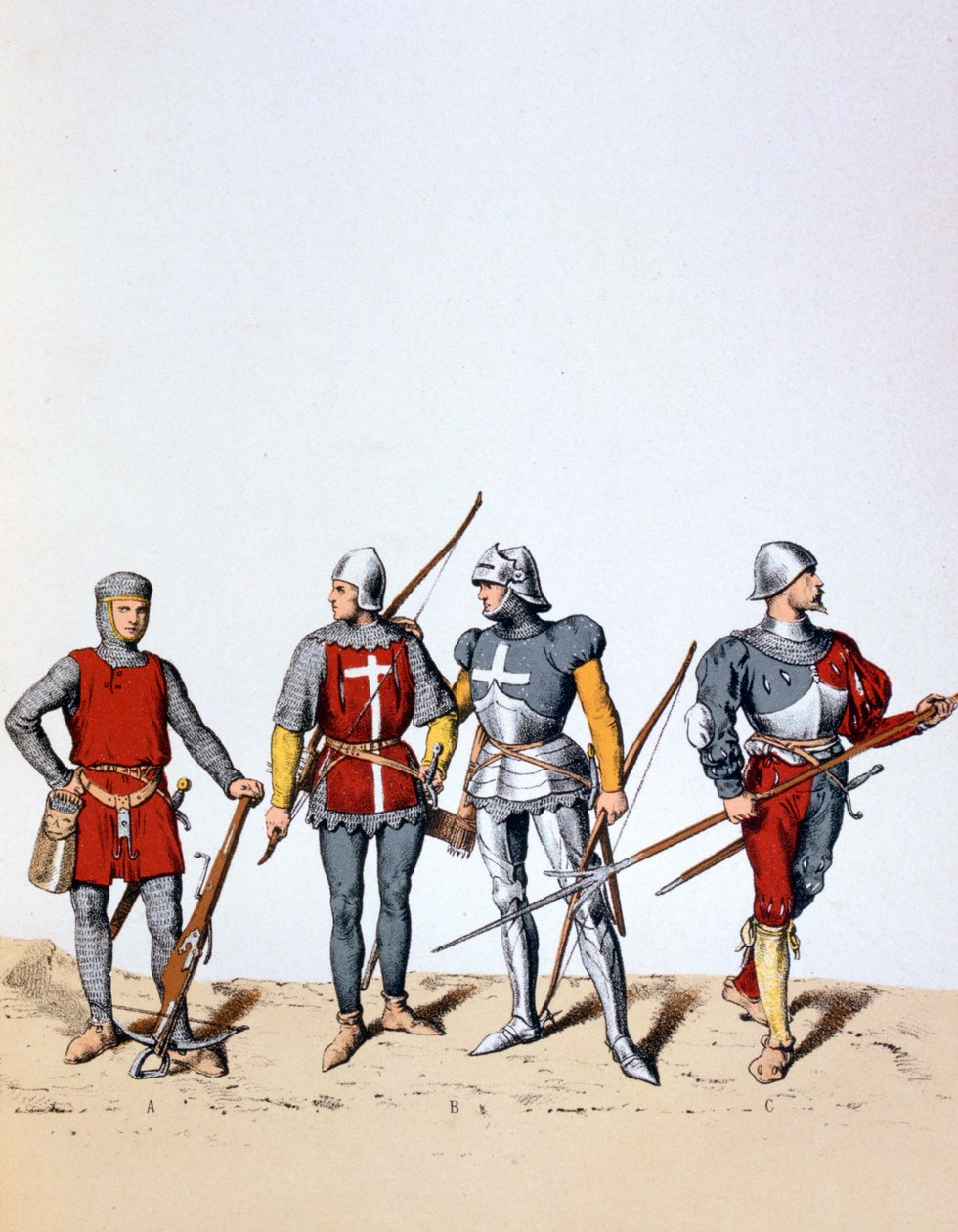 Vojska královské gardy, 12.-16. století 1887 od A. Lemercier