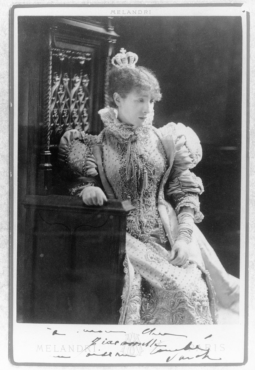 Sarah Bernhardt (1844-1923) v roli Marie de Neubourg v 