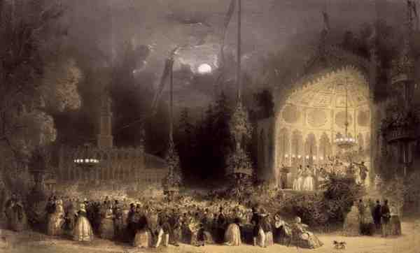 Chateau des Fleurs, Champs Elysees, tisk Auguste Bry (litho) od A Provost