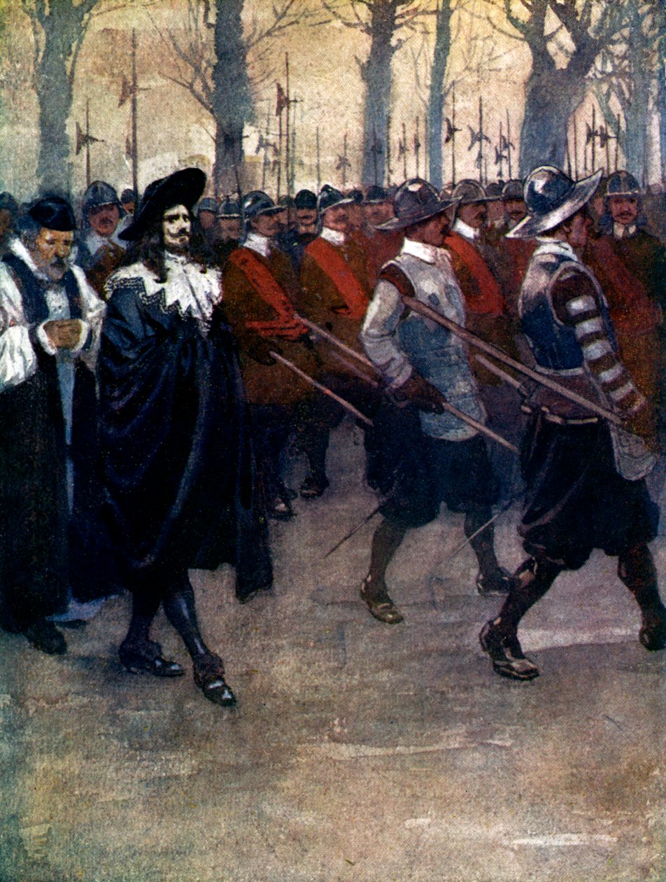 Charles the King se naposledy prošel ulicemi Londýna, 1649, 1905. od A. S. Forrest