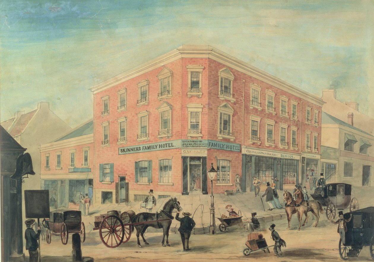 Roh ulic George a Hunter, Sydney, 1849 (wc) od A. Torning