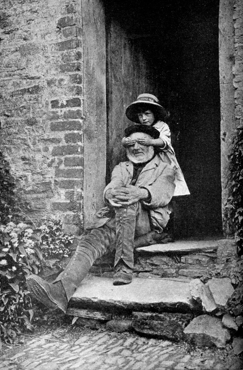 Dítě se svým dědečkem, Anglie, c1922. od A. W. Cutler
