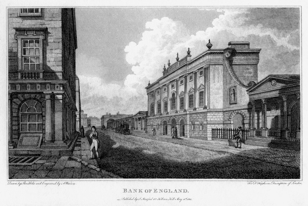 Bank of England, City of London, 1805. od A Warren