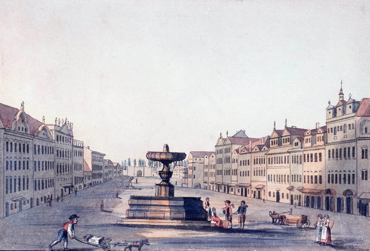 Koňský trh, kolem roku 1810 od A. and Berka, Johann Gustav