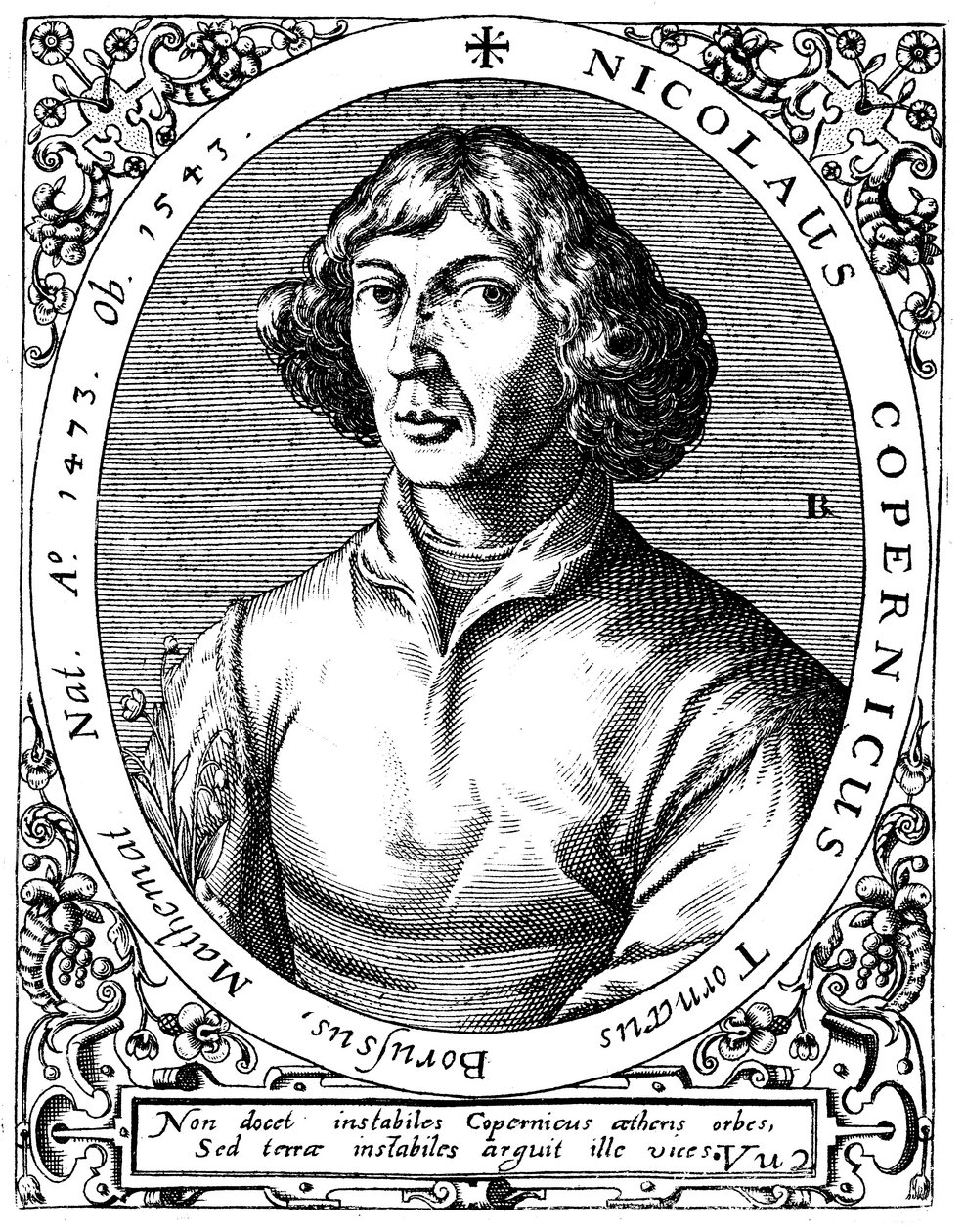 Mikuláš Koperník, polský astronom, 1645 od A. de Bry