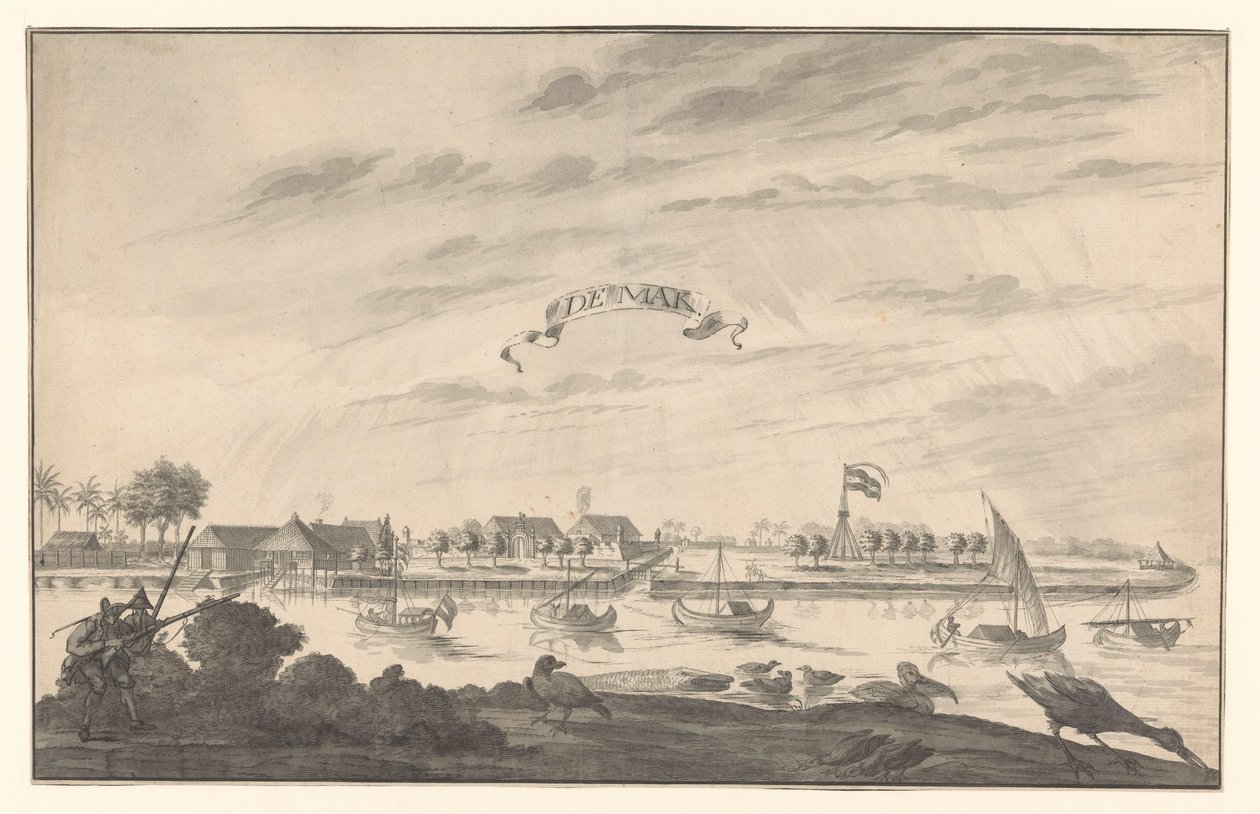 Pohled na Demak The Mak (název na objektu) od A. de Nelly (possibly)