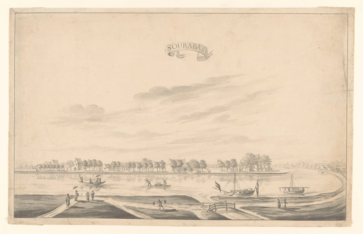 Pohled na Surabaya Sourabaya (název na objektu) od A. de Nelly (possibly)