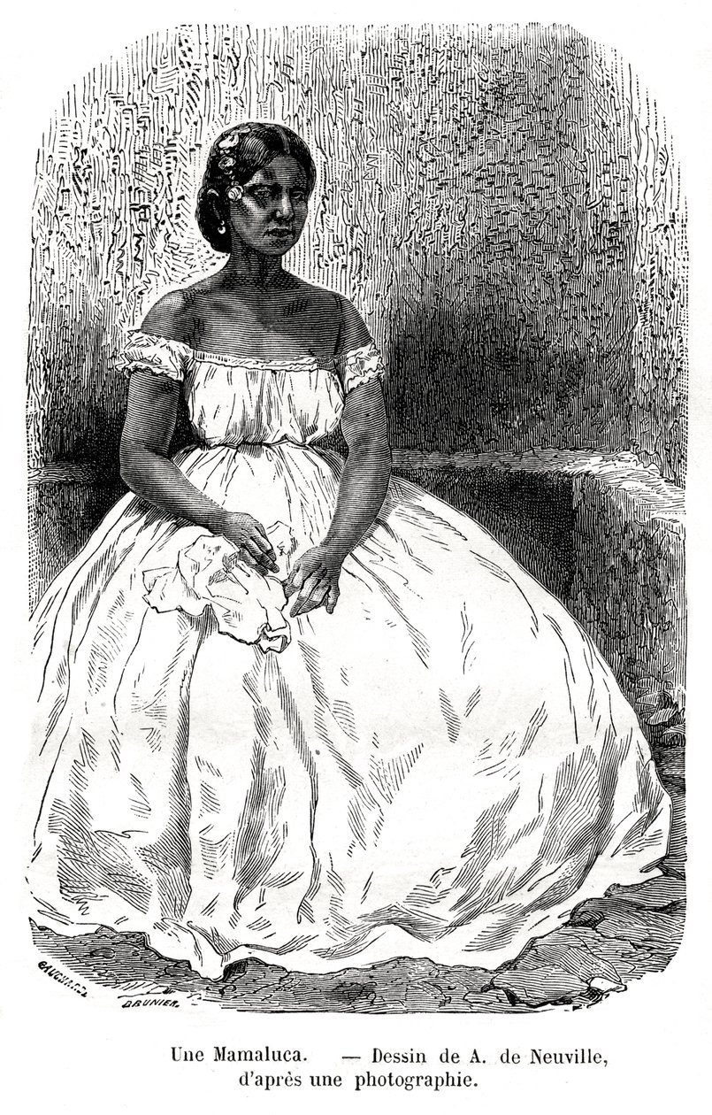Une Mamaluca, Brazil, 19th century. od A. de Neuville
