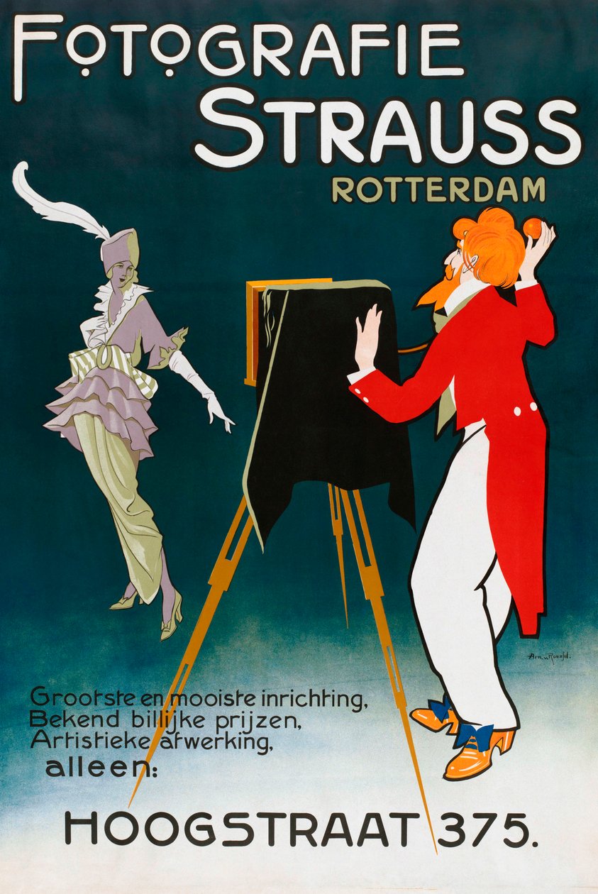 1914 plakát reklamní fotografické studio od A. von Roessel