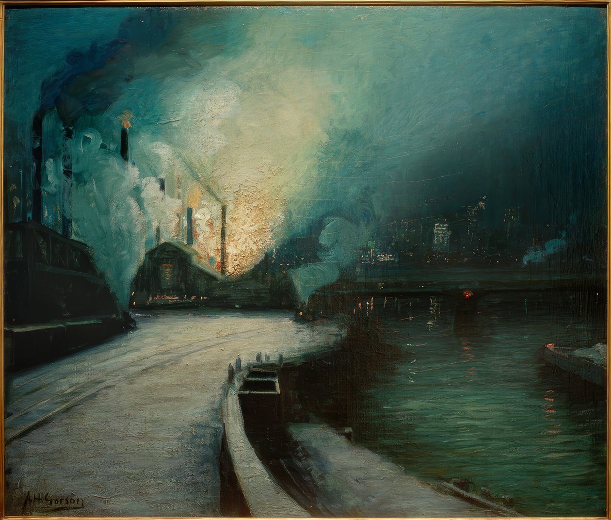 Industrieszene, Pittsburgh od Aaron Henry Gorson