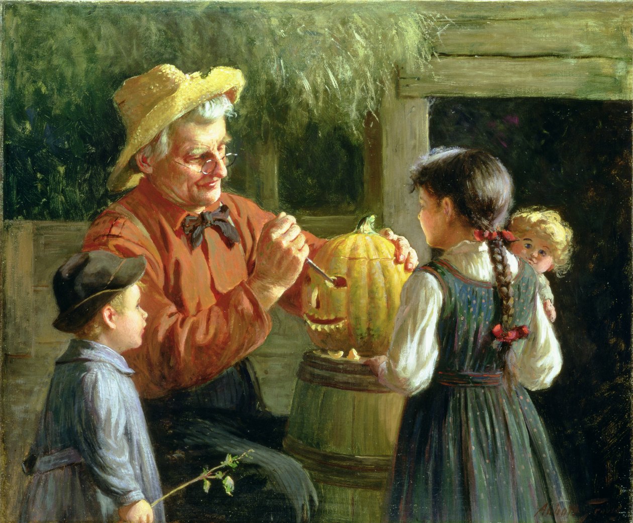 Jack-o-Lantern (olej na plátně) od Abbott Fuller Graves