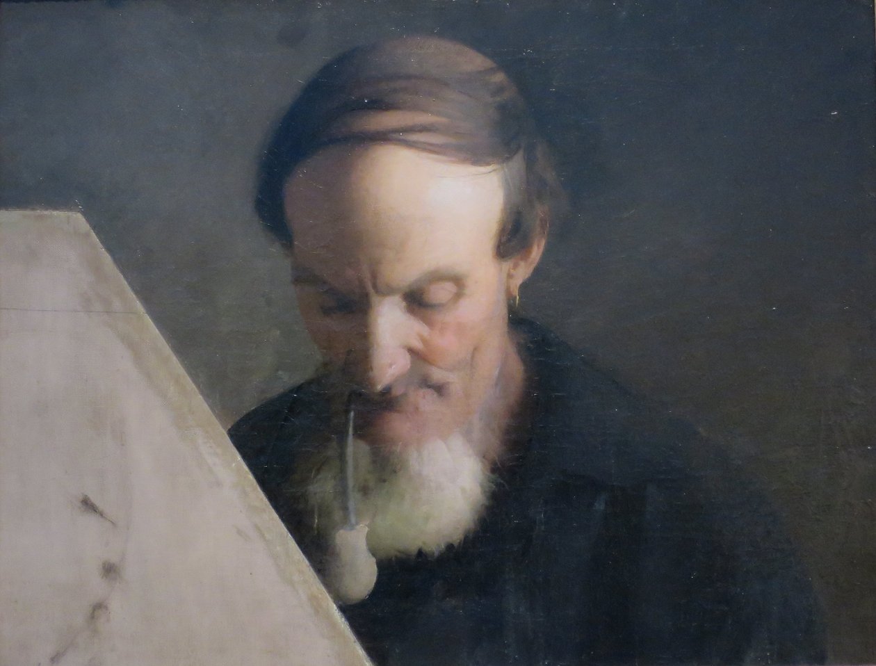 Rybář opravuje sítě od Abbott Handerson Thayer