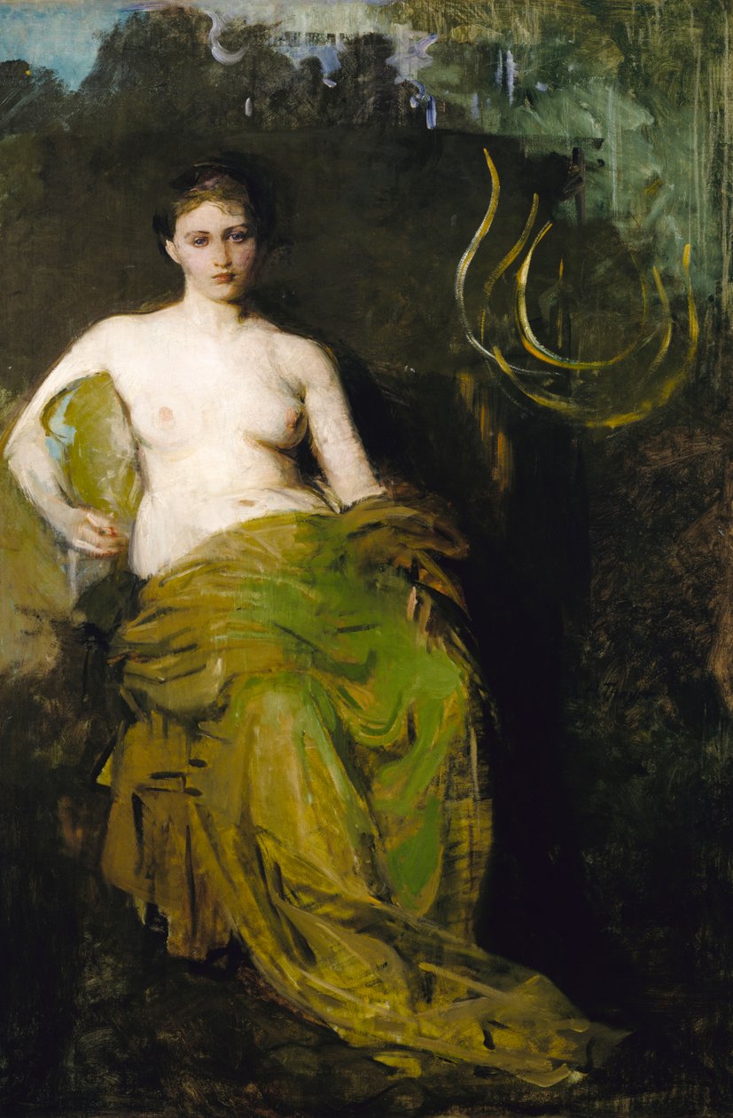 Napůl stažená figura, ca. 1885. od Abbott Handerson Thayer